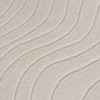 Round Scandinavian Rug - Charm Waves White