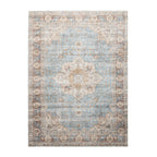 Indoor Outdoor Rug - Kairo Medallion Light Blue/Cream
