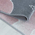 Children's floor rug - Fleurtje Moon Pink