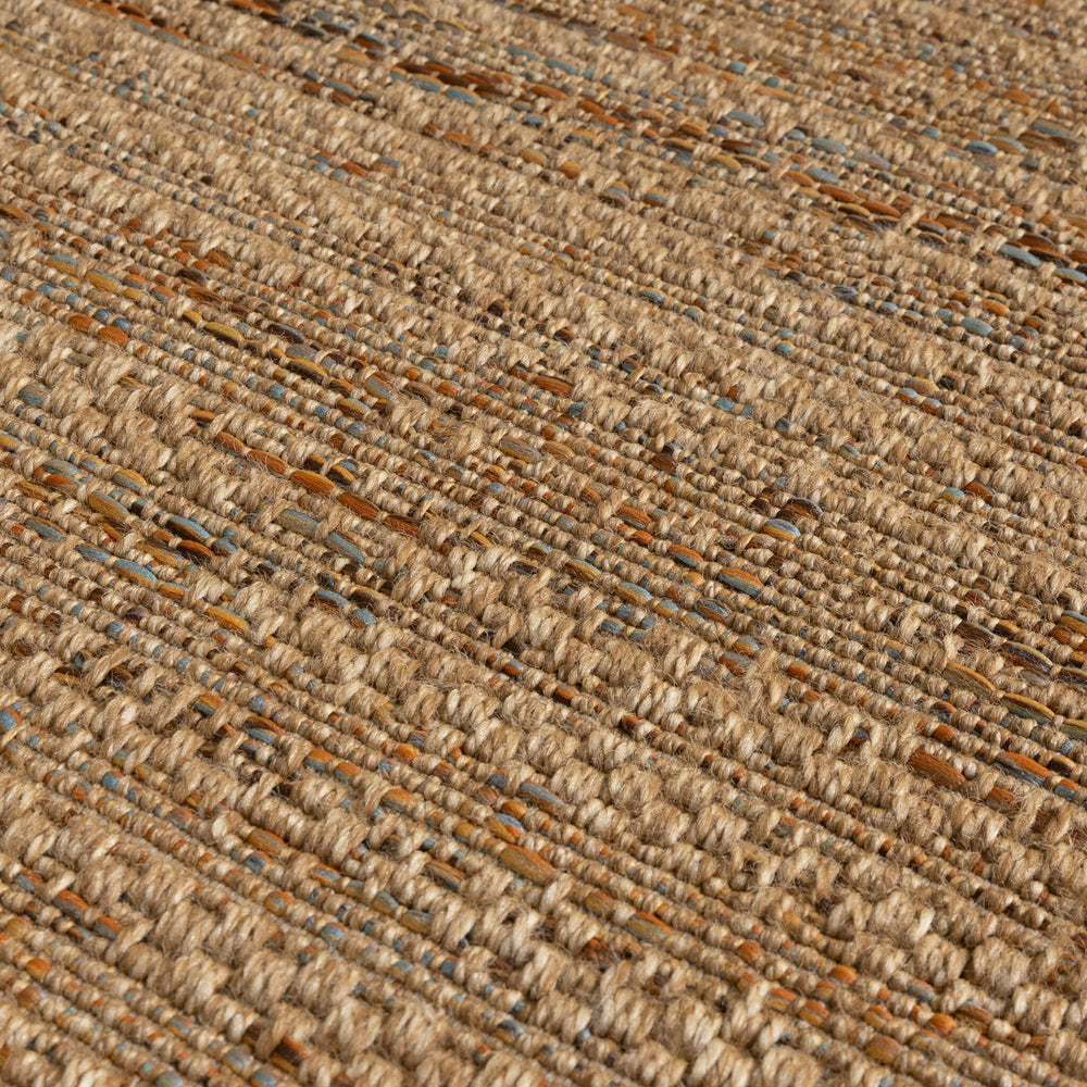 Jute Outdoor Rug - Daisy Lines Multicolour
