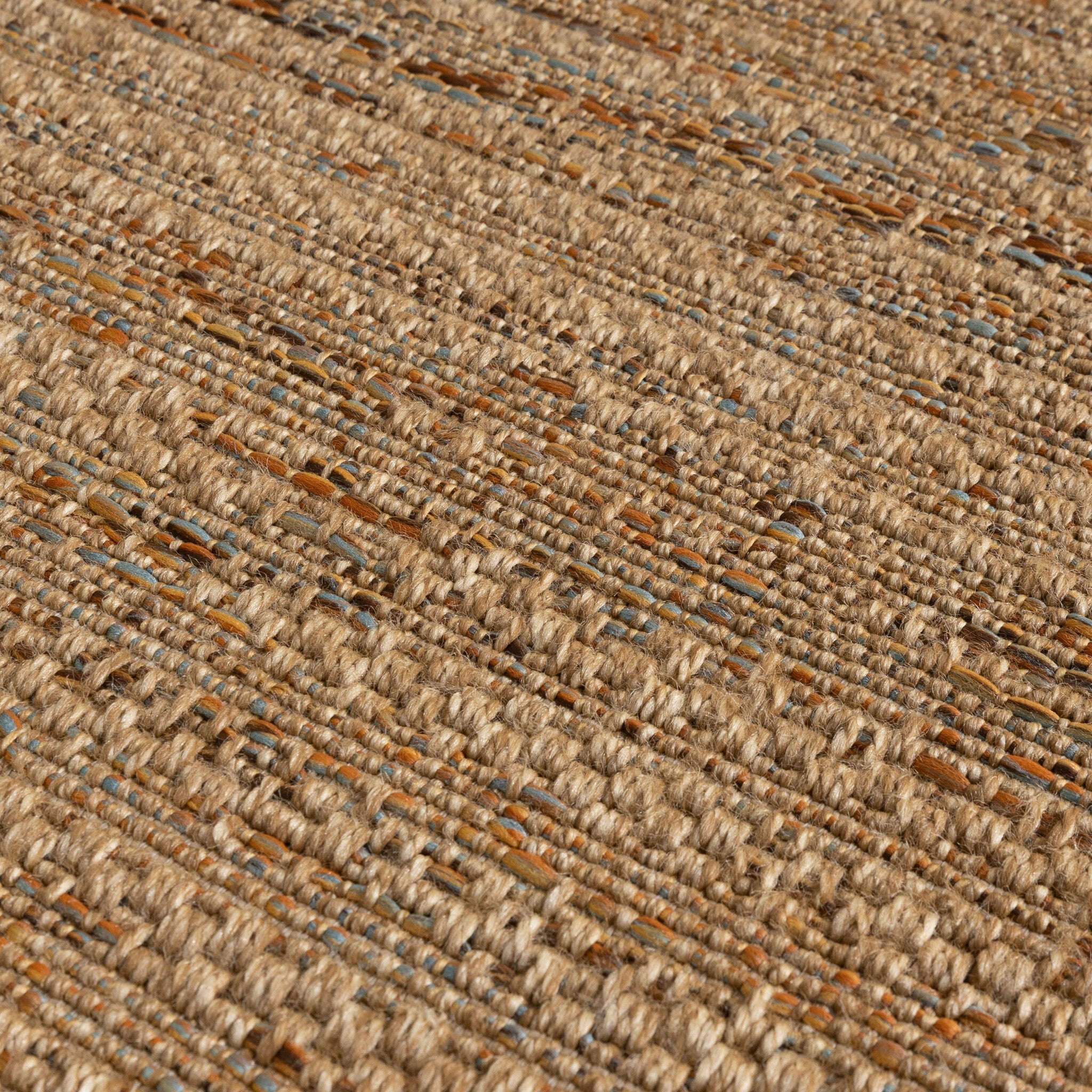 Jute Outdoor Rug - Daisy Lines Multicolour