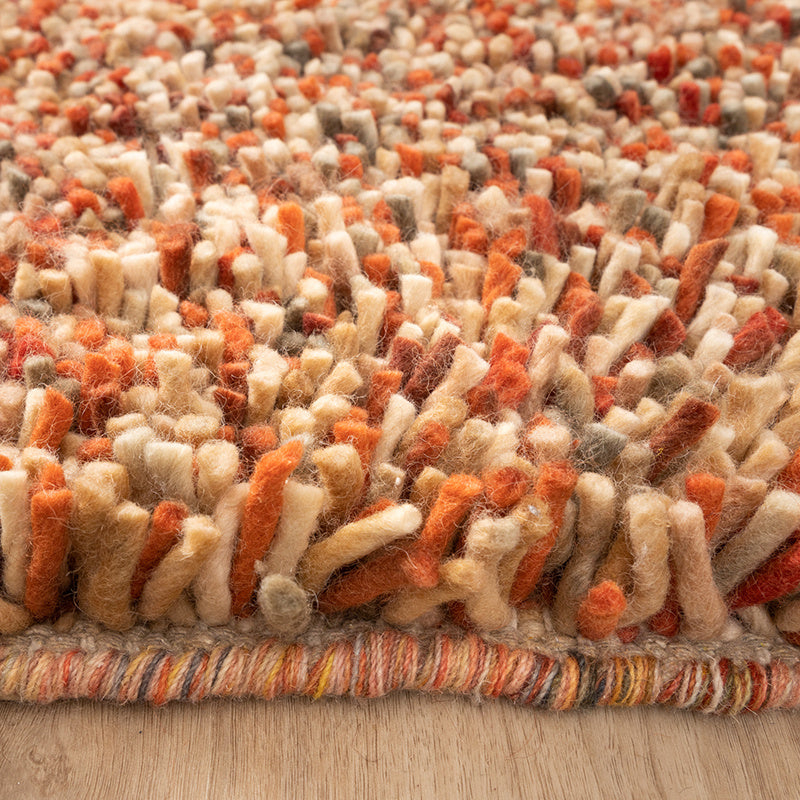 High Pile Wool Rug - Elin Red/Terra