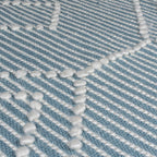 Geometric floor rug - Polo Robyn Blue