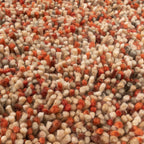 High Pile Wool Rug - Elin Red/Terra