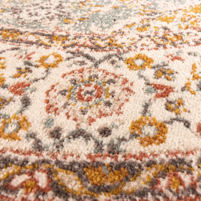 Round Vintage Rug - Thirza Medallion Light Blue/Multicolour