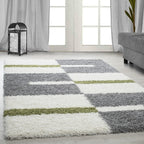High-pile floor rug - Gala Green