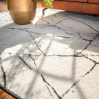 Modern Rug - Flash Lines Cream/Black