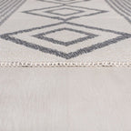 Geometric floor rug - Decio Teo Grey/White