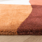 Wool Abstract Rug - Clarice Terracotta