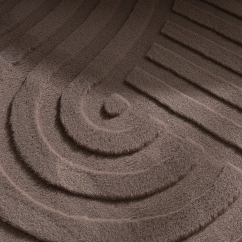 Irregular Rug - Flowy Wavy Taupe