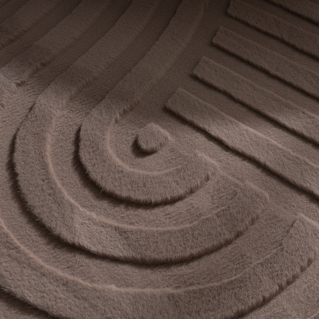 Irregular Rug - Flowy Wavy Taupe