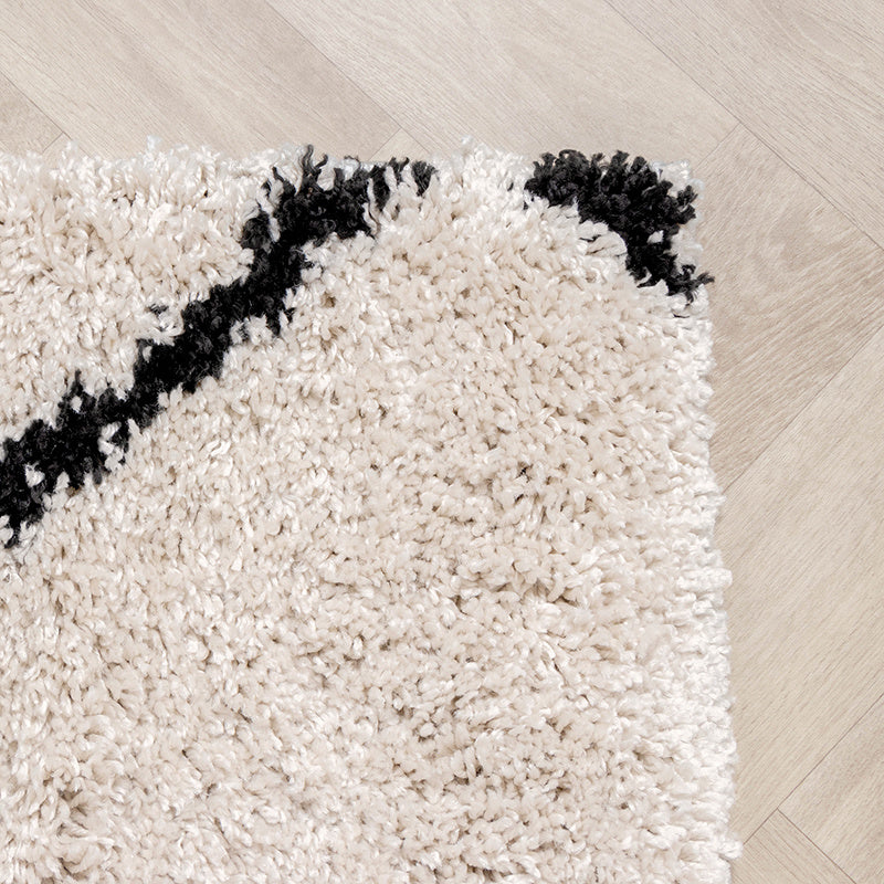 High Pile Rug - Sensa Double Cream/Black