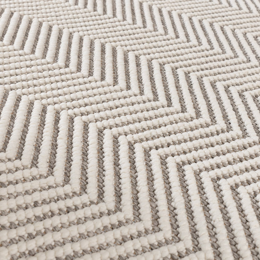 Sustainable floor rug - Lorre Lines Cream/Grey