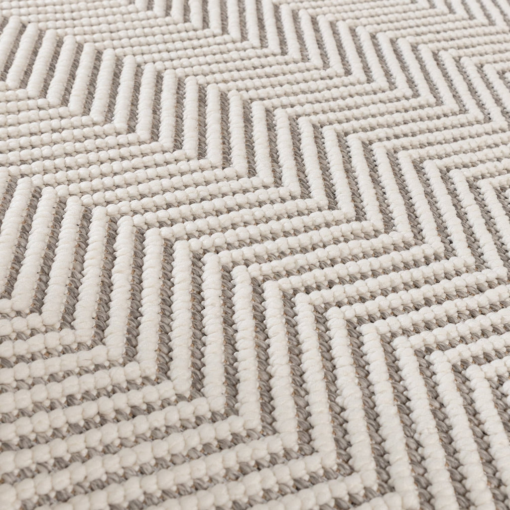 Sustainable floor rug - Lorre Lines Cream/Grey