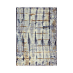 Wool floor rug - Tiphaine Blue/Ochre Yellow
