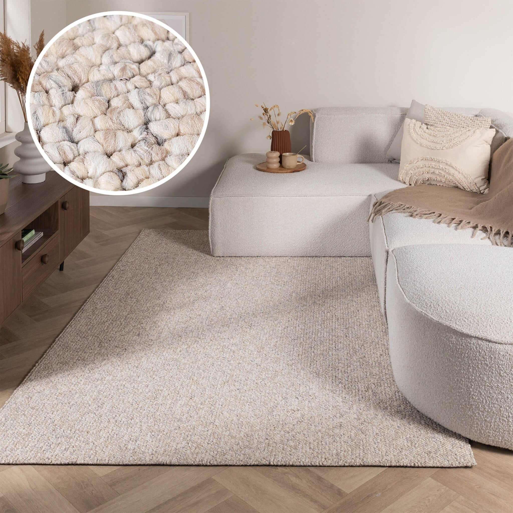 Washable Rug - Bruno Natural/Cream