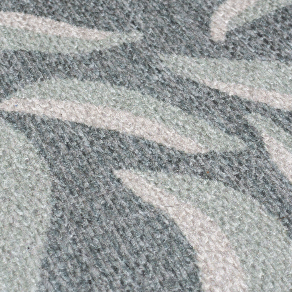 Washable floor rug - Reido Leaves Green