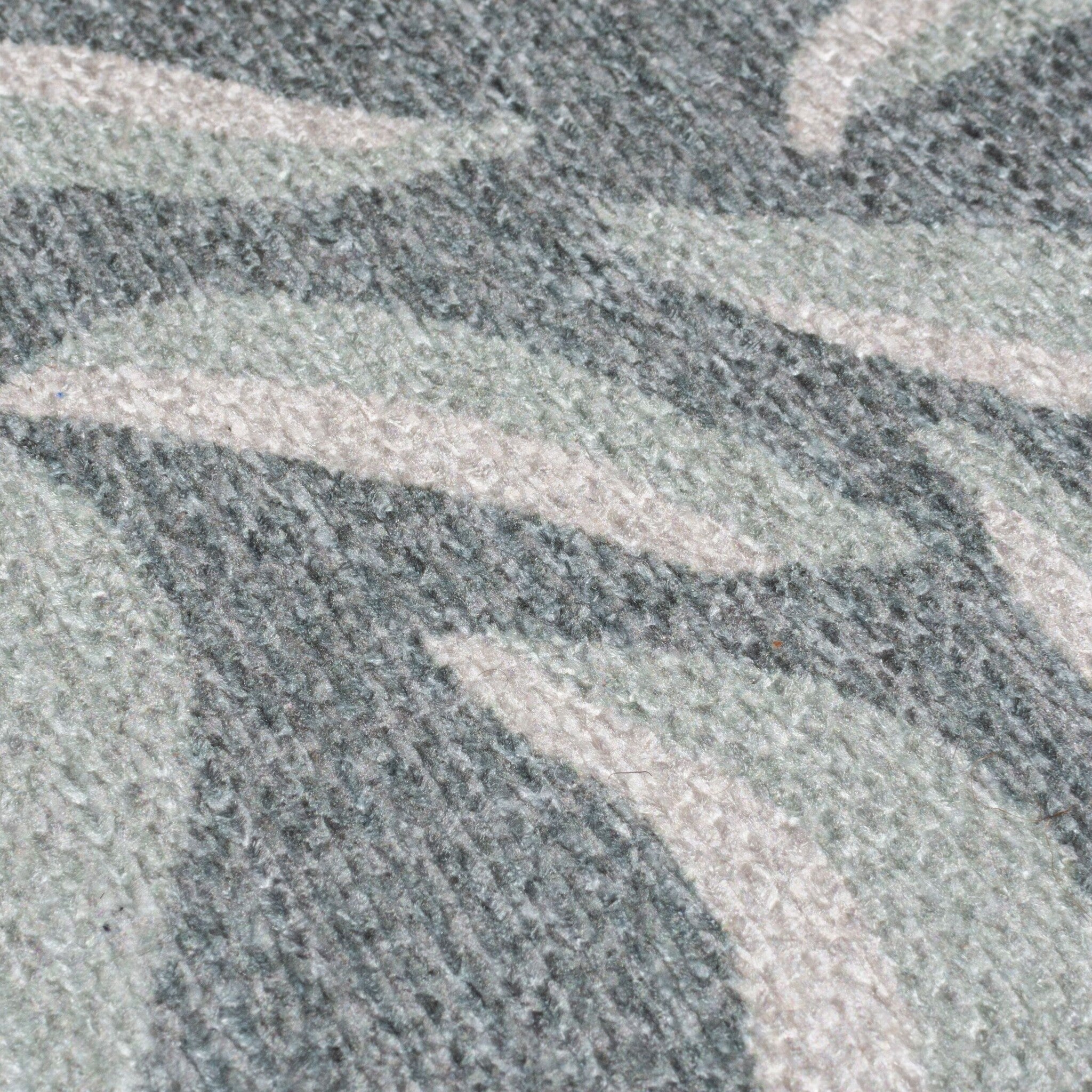 Washable floor rug - Reido Leaves Green