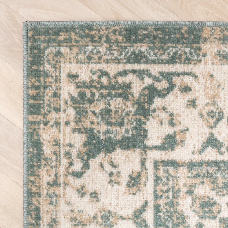 Vintage Rug - Spring Medallion Green/Cream