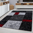 Modern floor rug - Tetris Red 1330