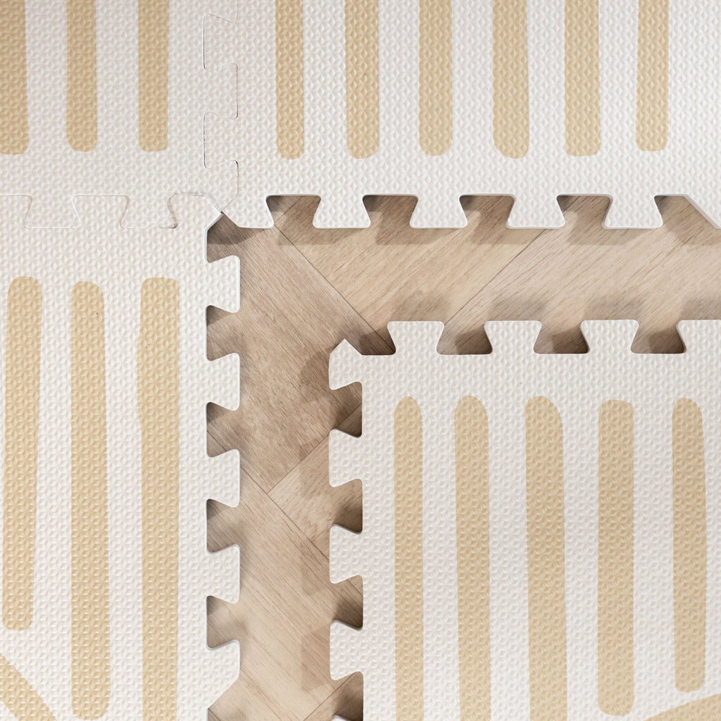 Foam Puzzle Mat – Alfie Grid Beige