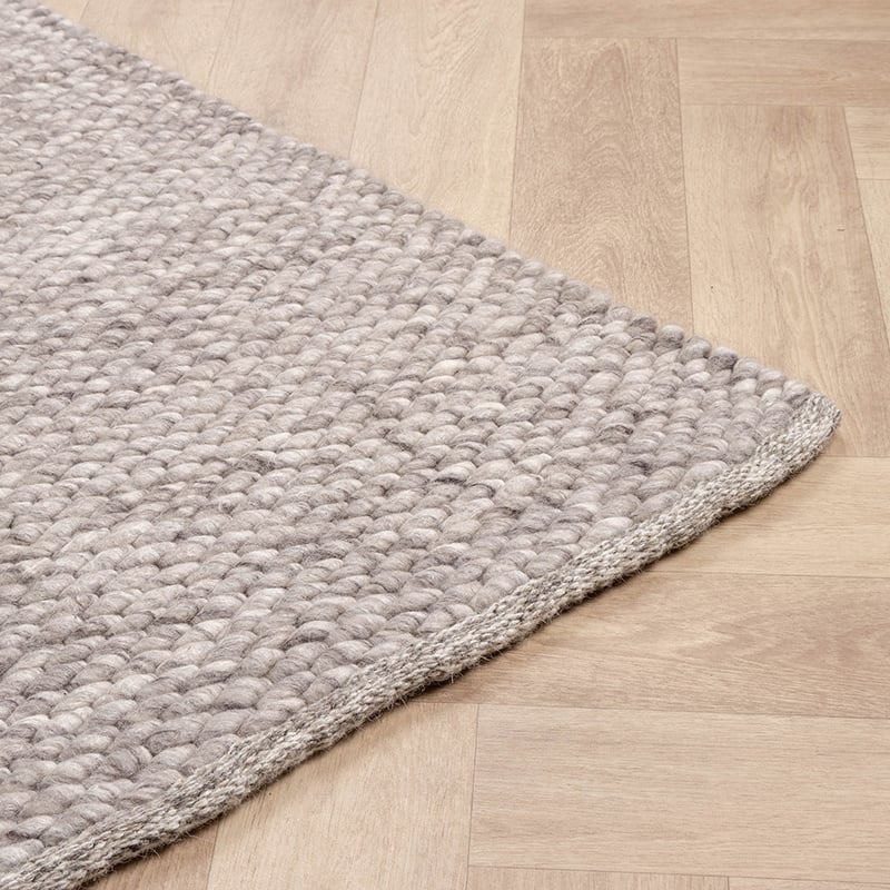 Wool Rug - Brilliant Light Grey