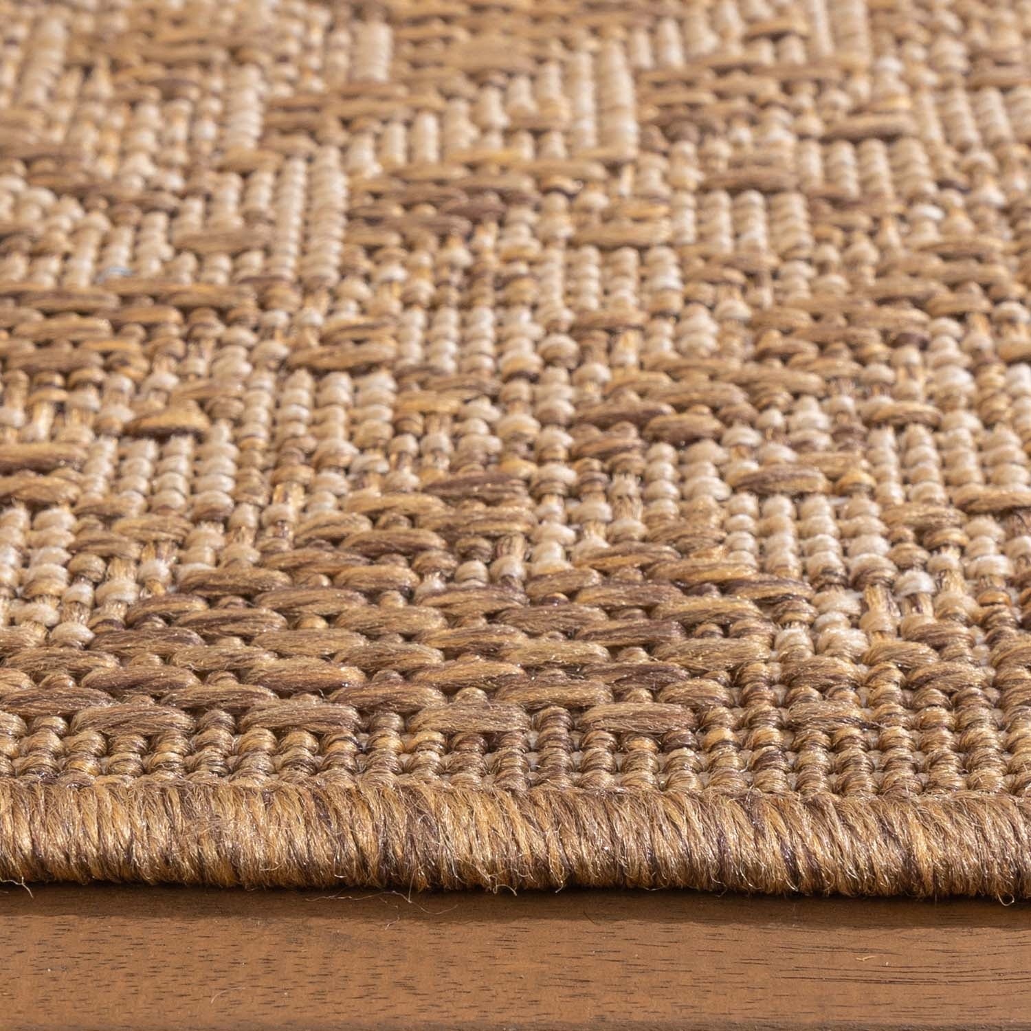 Jute Outdoor Rug - Mavi Medallion Brown/Cream