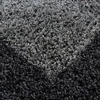 High-pile floor rug - Edge Grey