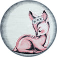 Round children's floor rug - Bambi Deer Pink
