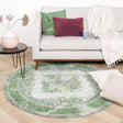 Round Vintage Rug - Admire Green