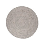 Round Wool Rug - Wise Grey/White