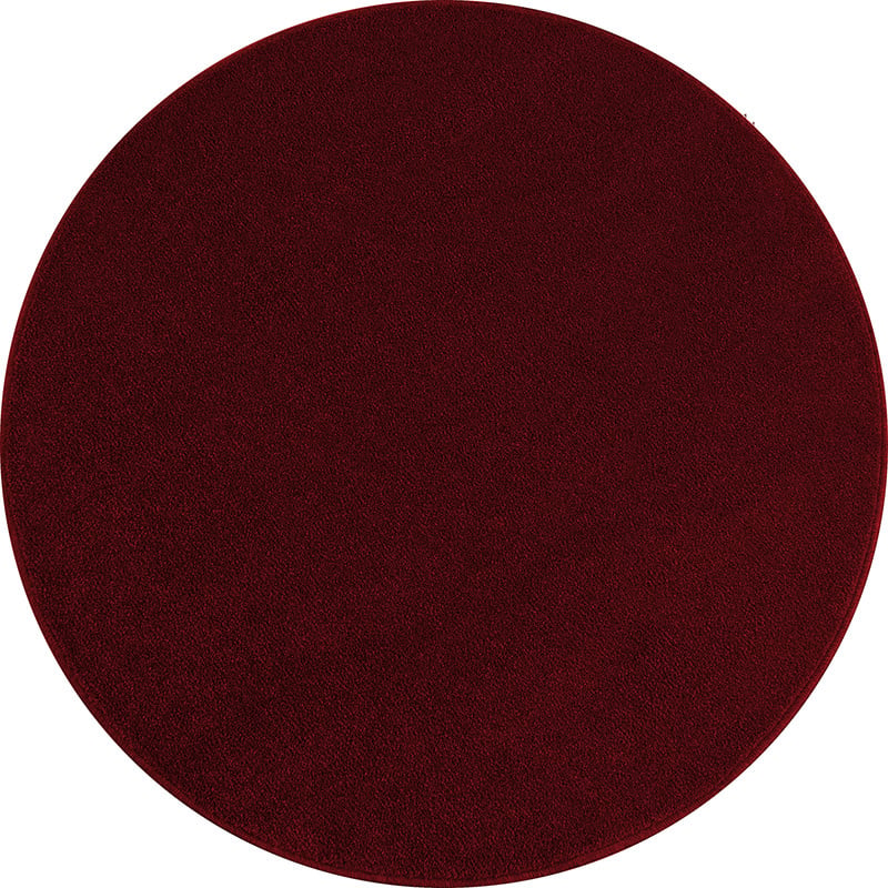 Round low-pile floor rug - Asa Red