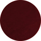 Round low-pile floor rug - Asa Red