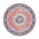 Round Vintage Rug - Lily Medallion Red/Pink
