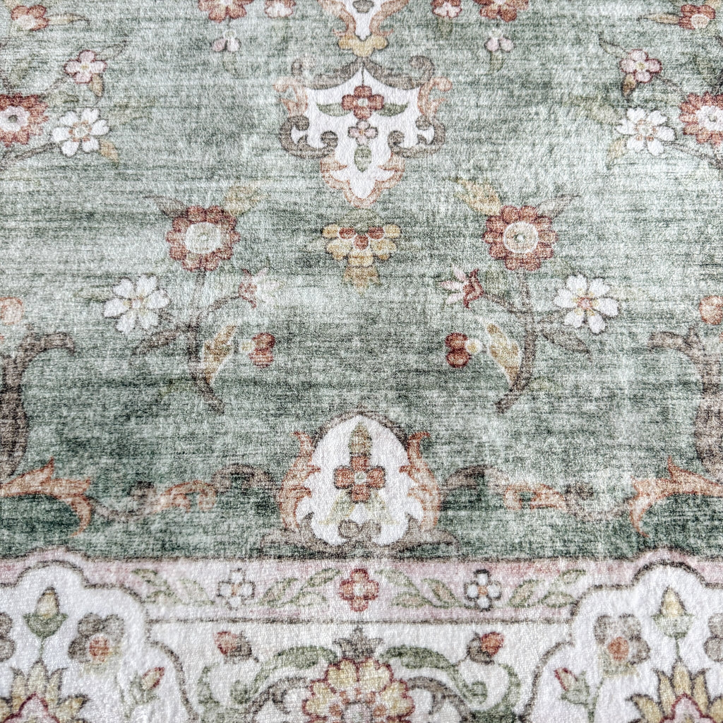 Vintage rug – Ember Medallion Green