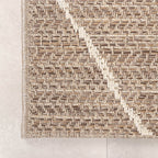 Jute Outdoor Rug - Fora Lines Natural