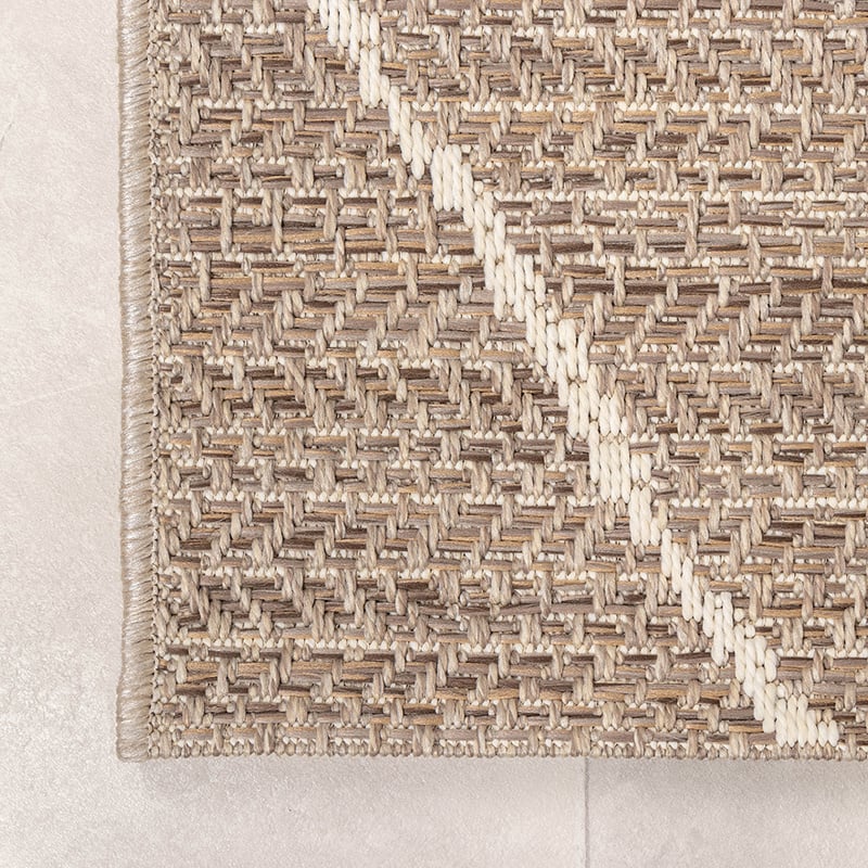 Jute Outdoor Rug - Fora Lines Natural