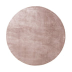 Round Washable Viscose Rug - Vive Dusty Pink