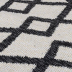 Geometric Floor Rug - Decio Teo Black/White