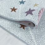 Round Children's Floor Rug - Fleurtje Planets White