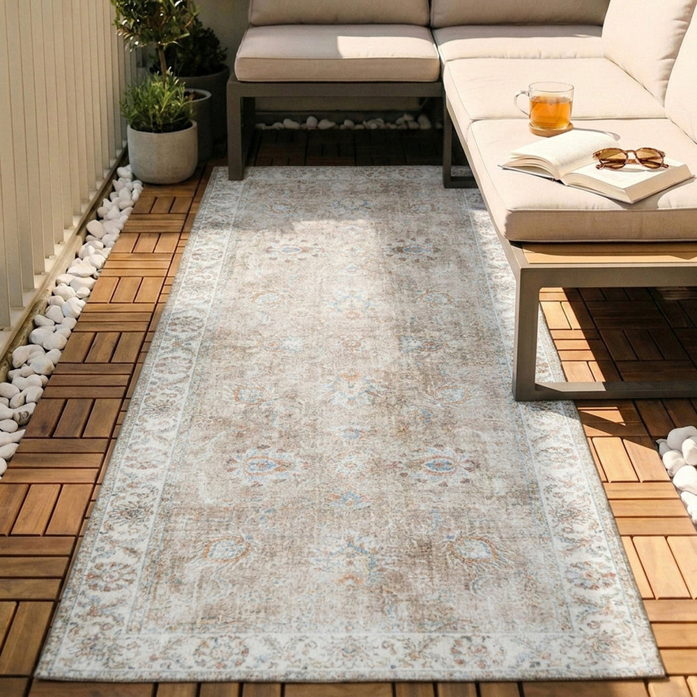 Washable Runner - Domingo Oriental Beige