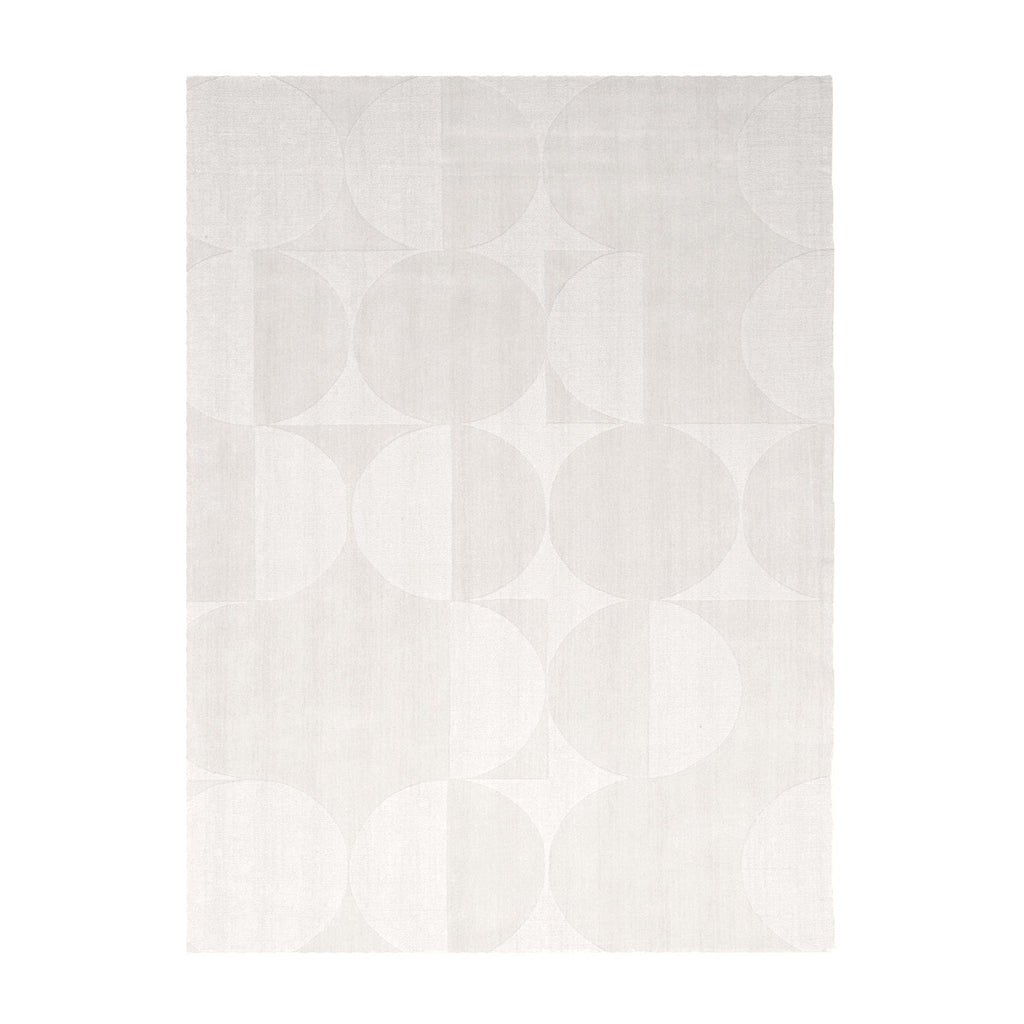 Wool Rug - Giselle Circles White