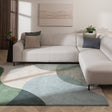 Wool Abstract Rug - Clarice Olive Green/Mint