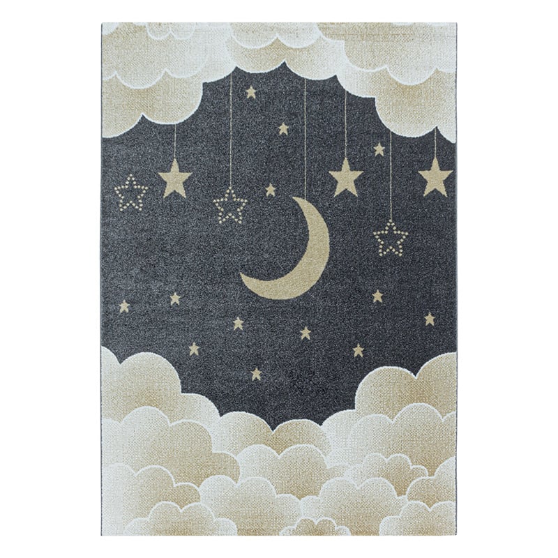 Children's Floor Rug - Fleurtje Moon Yellow