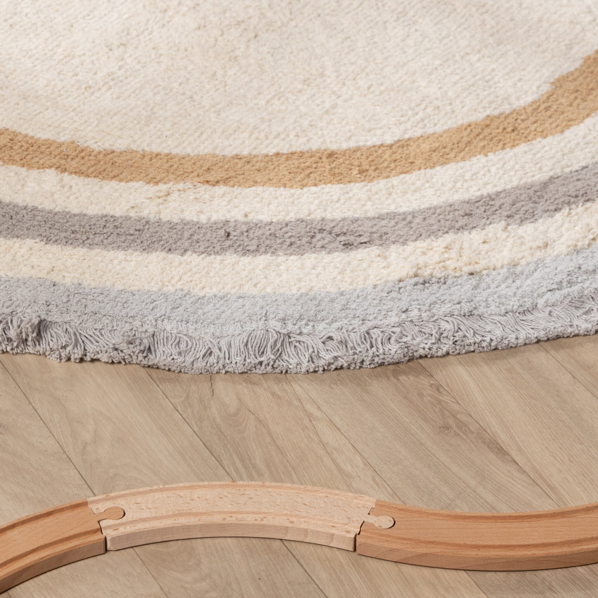 Oval washable children's rug - Milo Grey