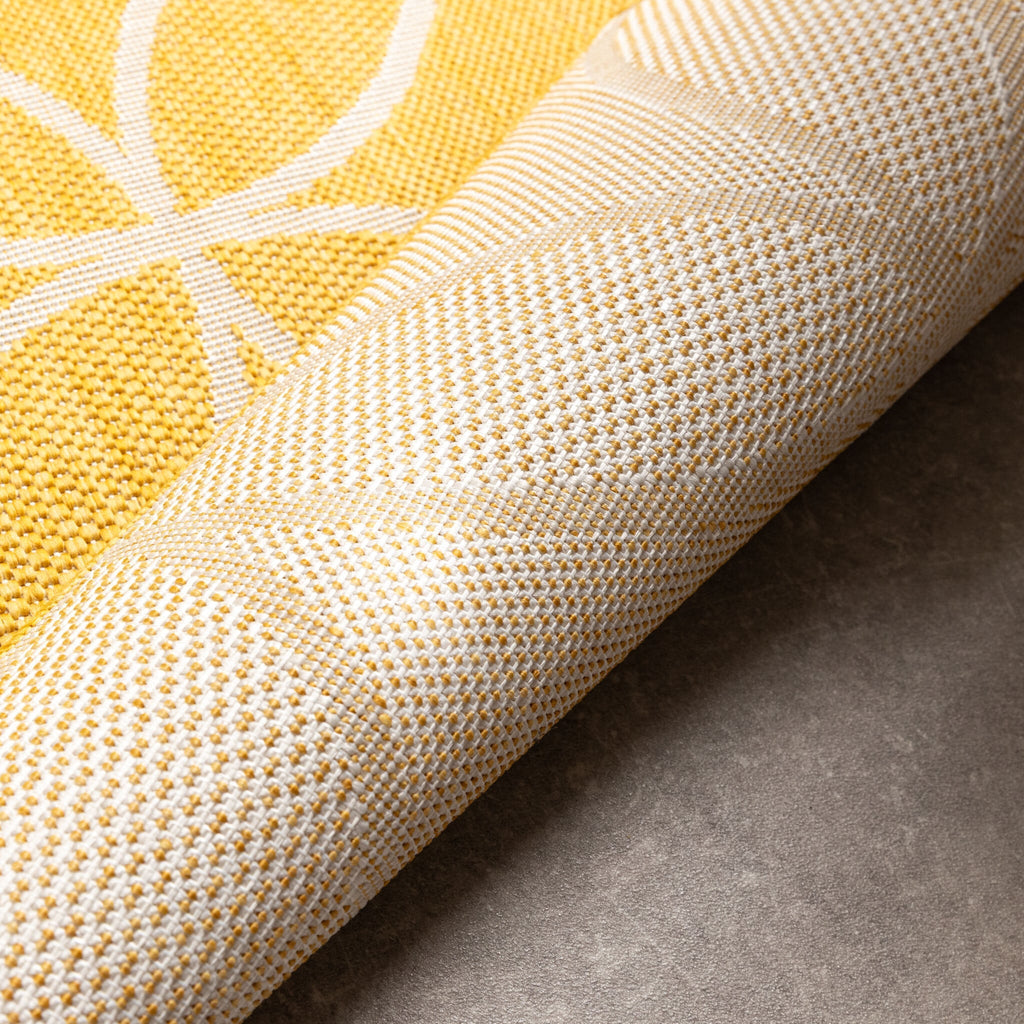 Geometric Outdoor Rug – Faro Ripple Yellow