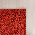 High Pile Rug - Solid Red