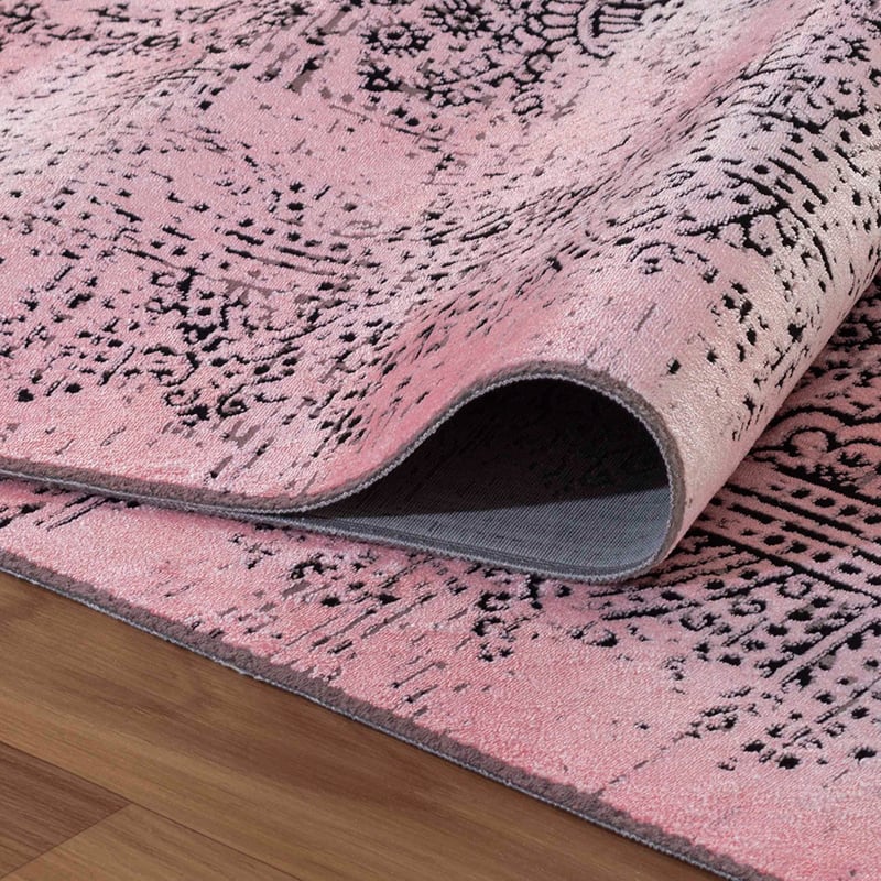 Abstract floor rug - Elitha Pink