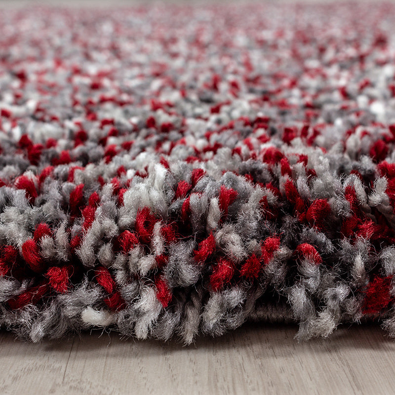 High-Pile Floor Rug - Enjoy Red