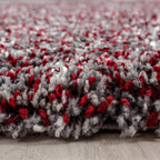 High-Pile Floor Rug - Enjoy Red
